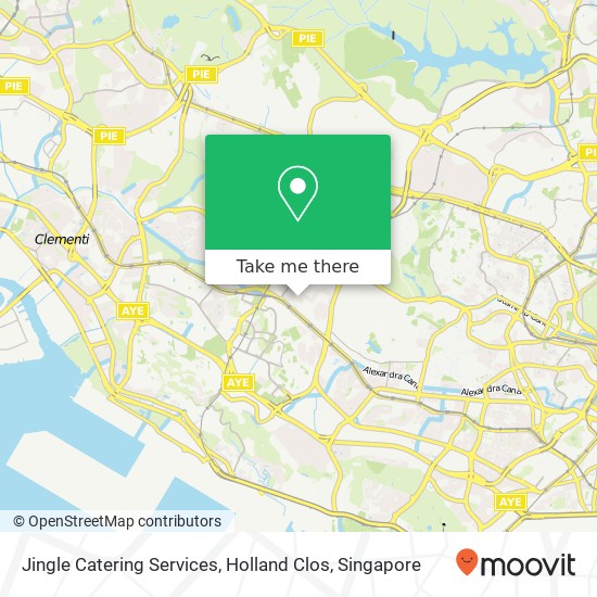Jingle Catering Services, Holland Clos map