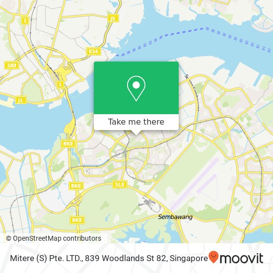 Mitere (S) Pte. LTD., 839 Woodlands St 82 map