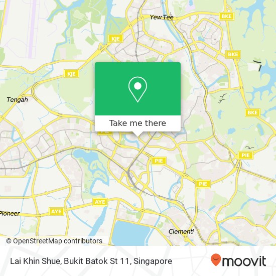 Lai Khin Shue, Bukit Batok St 11 map