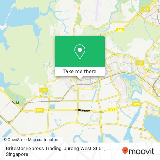 Britestar Express Trading, Jurong West St 61 map