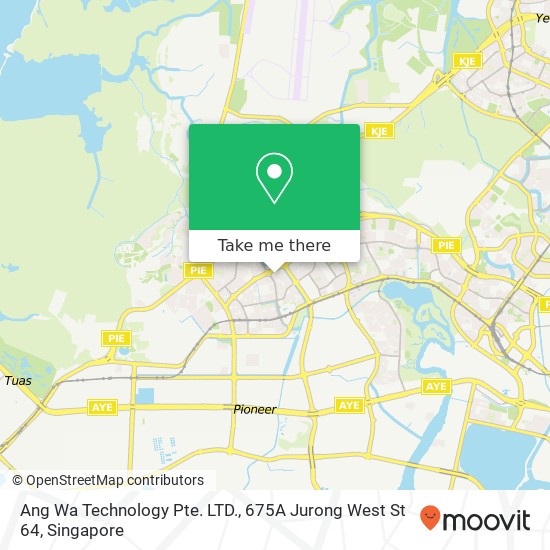 Ang Wa Technology Pte. LTD., 675A Jurong West St 64地图