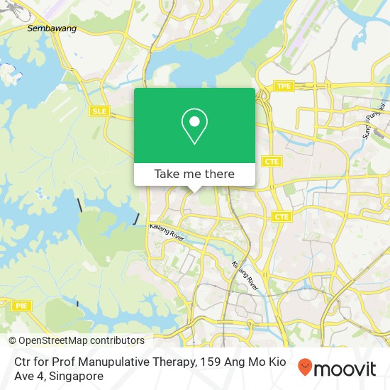 Ctr for Prof Manupulative Therapy, 159 Ang Mo Kio Ave 4地图