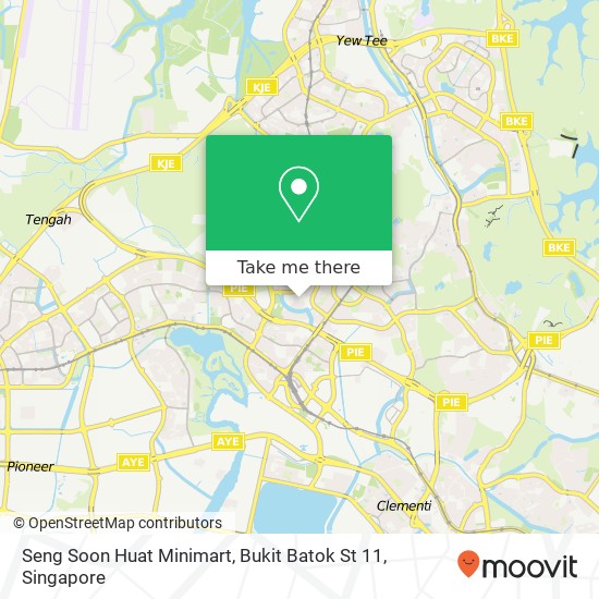 Seng Soon Huat Minimart, Bukit Batok St 11 map