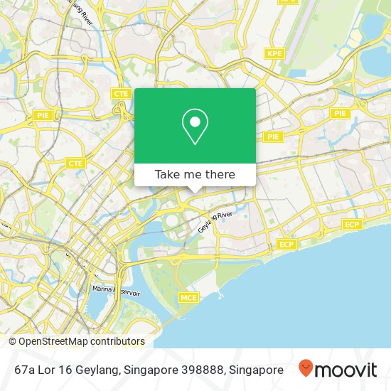 67a Lor 16 Geylang, Singapore 398888地图