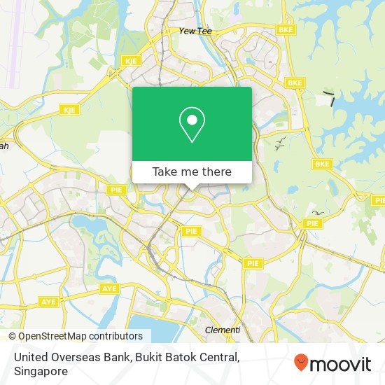 United Overseas Bank, Bukit Batok Central map