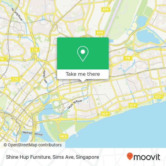 Shine Hup Furniture, Sims Ave map