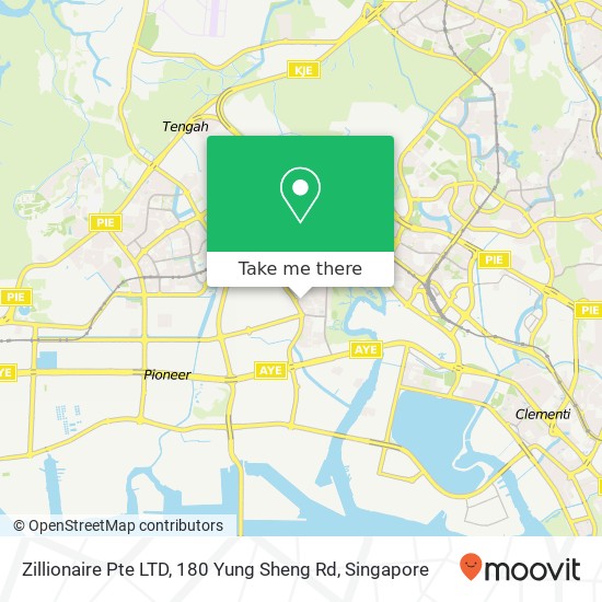 Zillionaire Pte LTD, 180 Yung Sheng Rd map