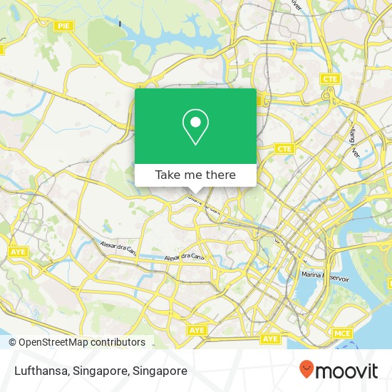 Lufthansa, Singapore map