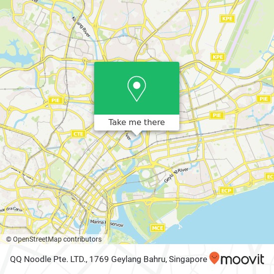 QQ Noodle Pte. LTD., 1769 Geylang Bahru map