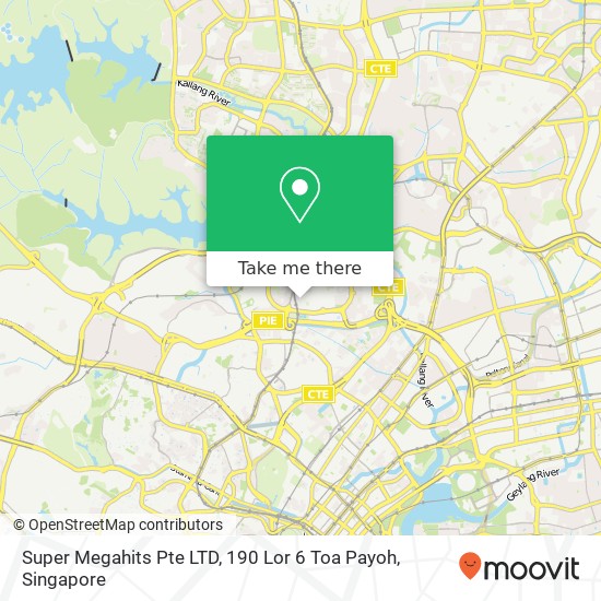 Super Megahits Pte LTD, 190 Lor 6 Toa Payoh map