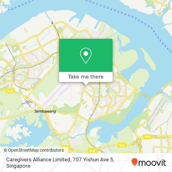 Caregivers Alliance Limited, 707 Yishun Ave 5地图