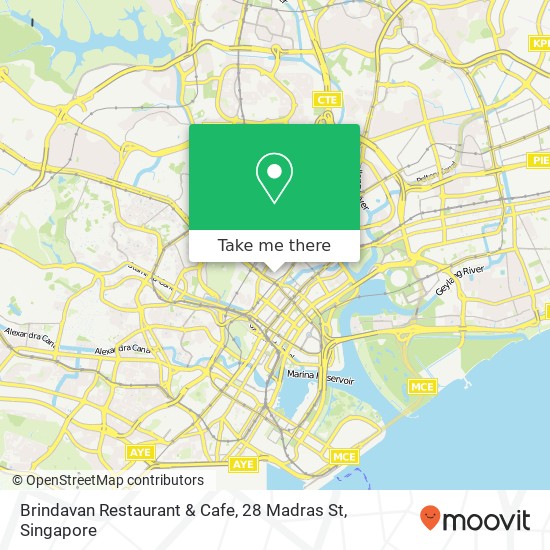 Brindavan Restaurant & Cafe, 28 Madras St地图