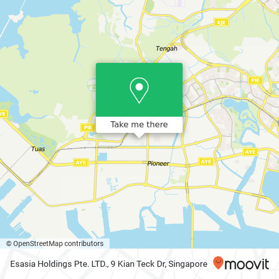 Esasia Holdings Pte. LTD., 9 Kian Teck Dr map