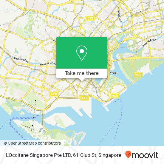 L'Occitane Singapore Pte LTD, 61 Club St map