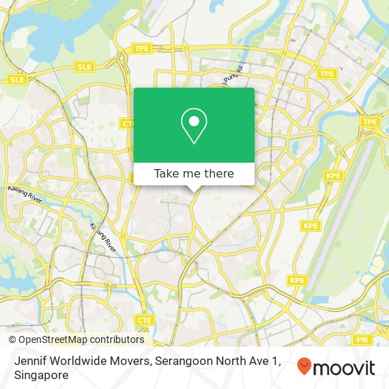 Jennif Worldwide Movers, Serangoon North Ave 1 map
