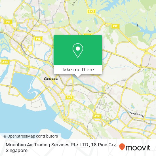 Mountain Air Trading Services Pte. LTD., 18 Pine Grv map