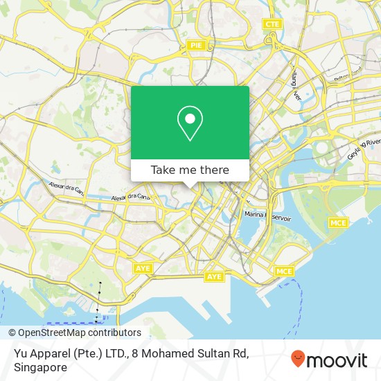 Yu Apparel (Pte.) LTD., 8 Mohamed Sultan Rd map