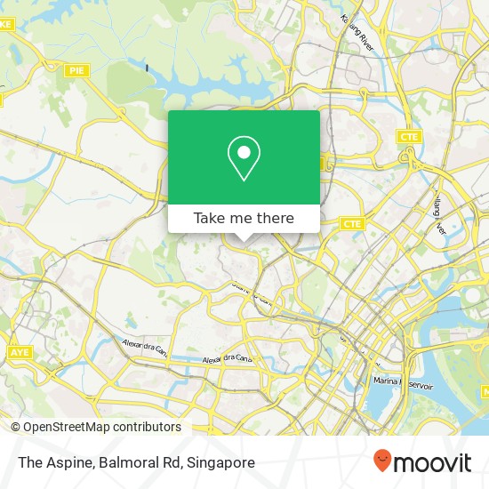 The Aspine, Balmoral Rd map