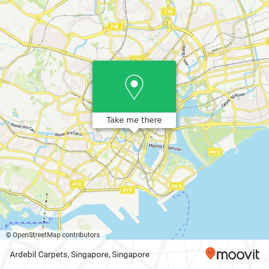 Ardebil Carpets, Singapore map