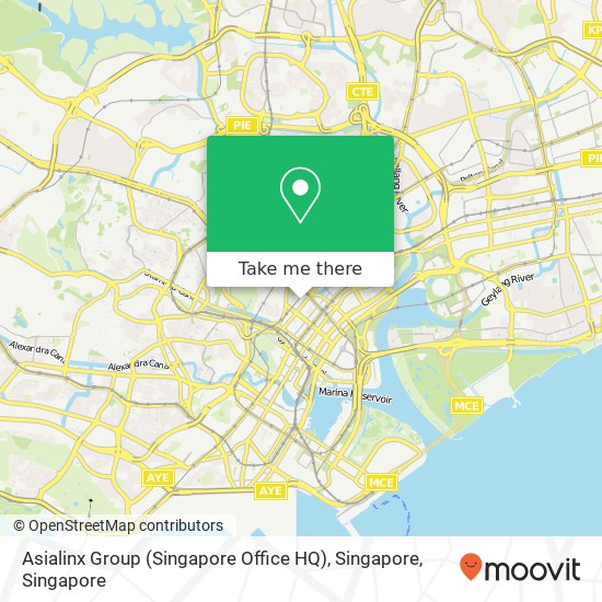 Asialinx Group (Singapore Office HQ), Singapore map