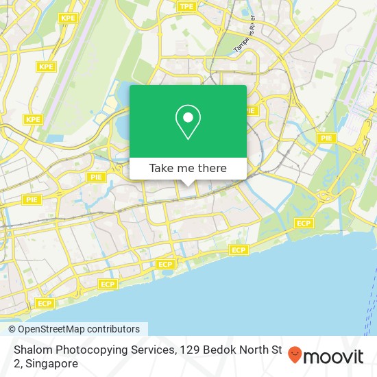 Shalom Photocopying Services, 129 Bedok North St 2 map