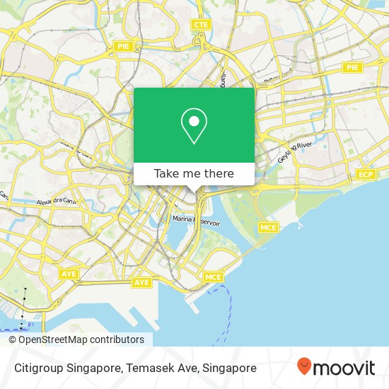 Citigroup Singapore, Temasek Ave地图