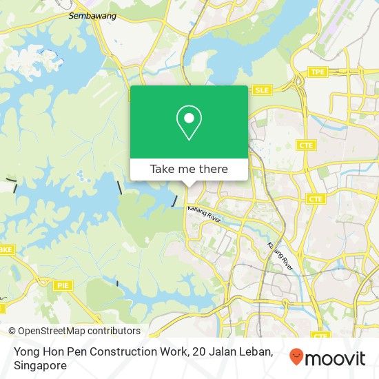 Yong Hon Pen Construction Work, 20 Jalan Leban地图