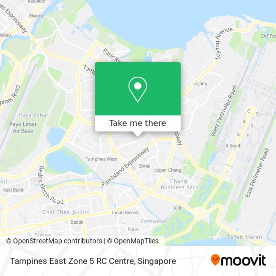 Tampines East Zone 5 RC Centre map