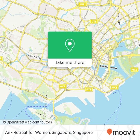 An - Retreat for Women, Singapore map