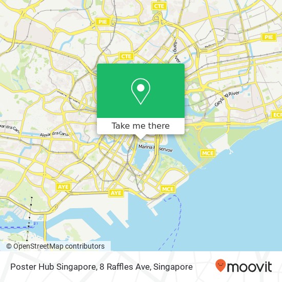 Poster Hub Singapore, 8 Raffles Ave map