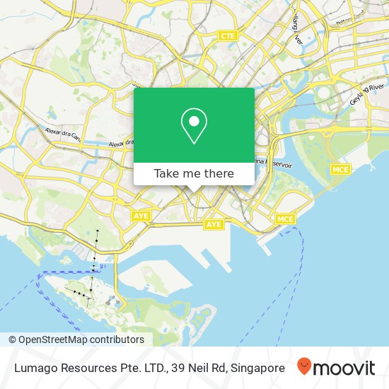 Lumago Resources Pte. LTD., 39 Neil Rd map