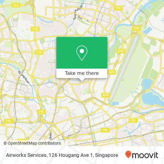 Airworks Services, 126 Hougang Ave 1地图