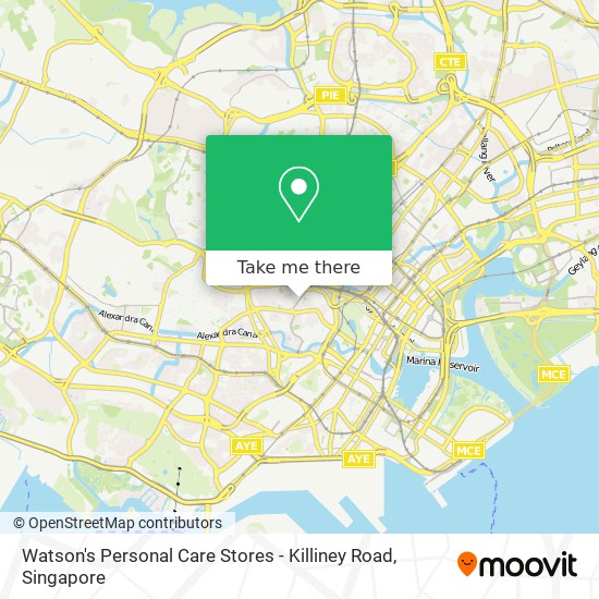 Watson's Personal Care Stores - Killiney Road map