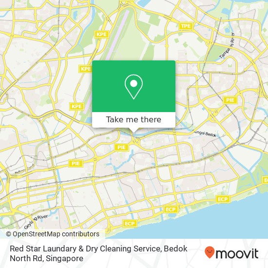 Red Star Laundary & Dry Cleaning Service, Bedok North Rd map