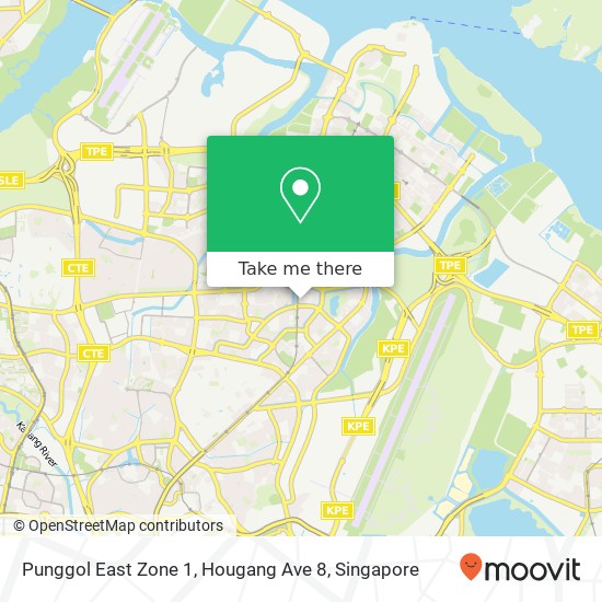 Punggol East Zone 1, Hougang Ave 8 map