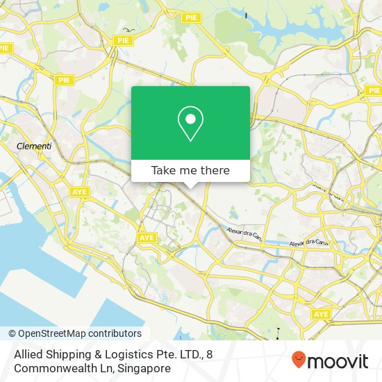 Allied Shipping & Logistics Pte. LTD., 8 Commonwealth Ln map