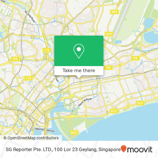 SG Reporter Pte. LTD., 100 Lor 23 Geylang map