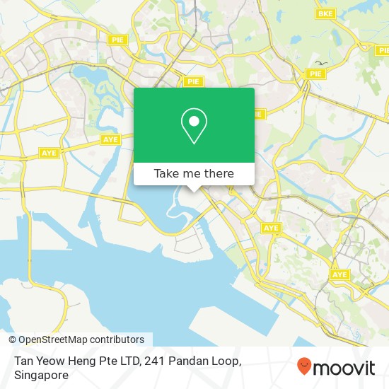 Tan Yeow Heng Pte LTD, 241 Pandan Loop地图