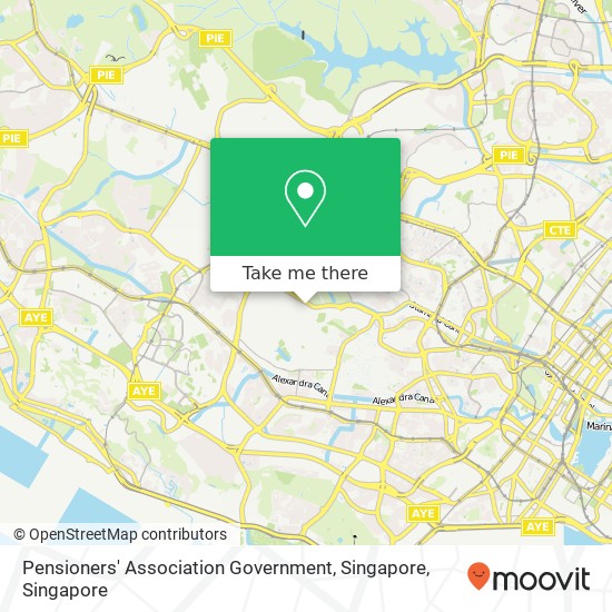 Pensioners' Association Government, Singapore map