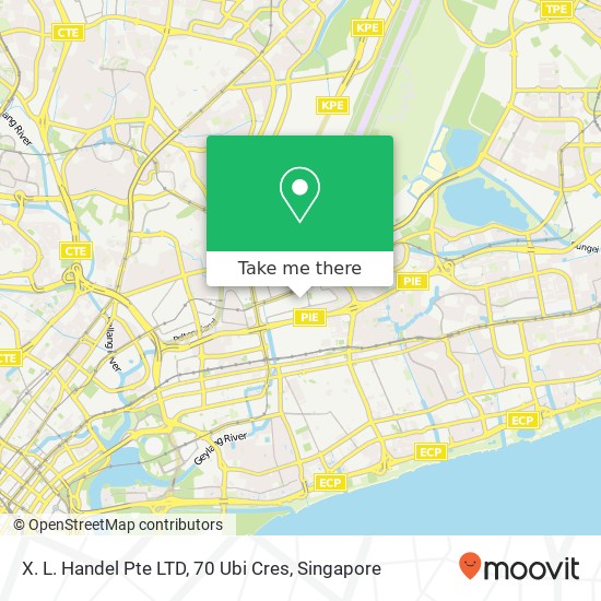 X. L. Handel Pte LTD, 70 Ubi Cres map