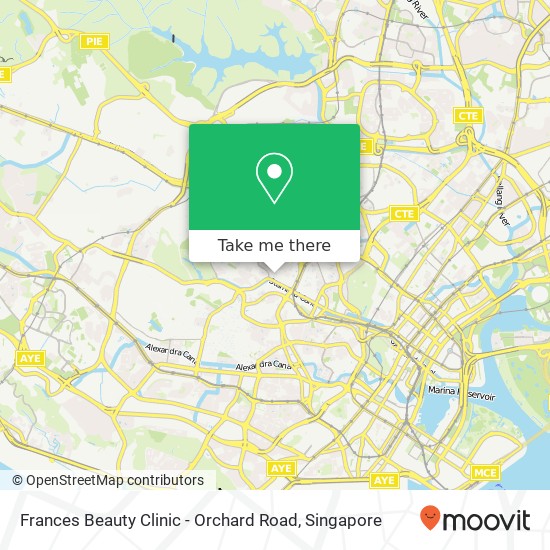 Frances Beauty Clinic - Orchard Road map