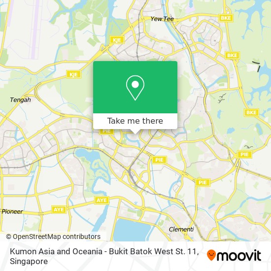 Kumon Asia and Oceania - Bukit Batok West St. 11 map