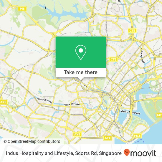 Indus Hospitality and Lifestyle, Scotts Rd map