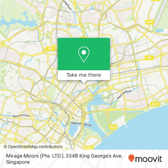 Mirage Mirors (Pte. LTD.), 334B King George's Ave地图