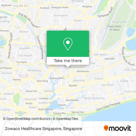 Zowaco Healthcare Singapore map