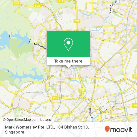 Mark Womersley Pte. LTD., 184 Bishan St 13地图