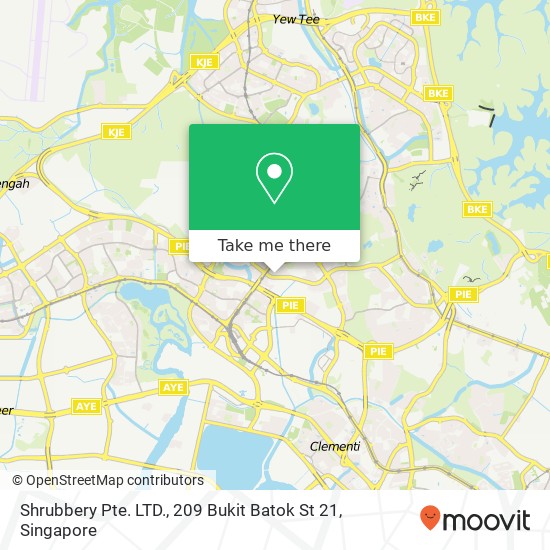 Shrubbery Pte. LTD., 209 Bukit Batok St 21地图