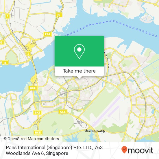 Pans International (Singapore) Pte. LTD., 763 Woodlands Ave 6地图