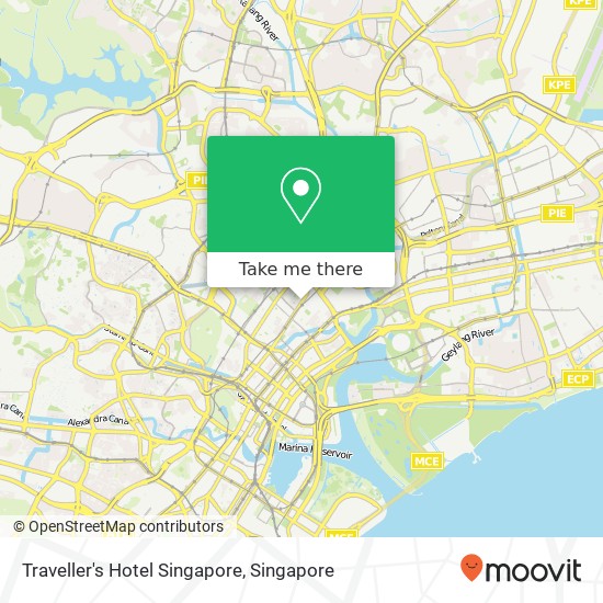 Traveller's Hotel Singapore map