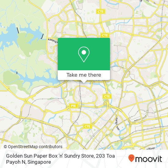 Golden Sun Paper Box 'n' Sundry Store, 203 Toa Payoh N map